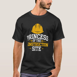 Camiseta Princesa de Obras Engraçada Trabalho de Construção