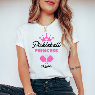Camiseta Princesa de Pickleball Rosa Personalizado