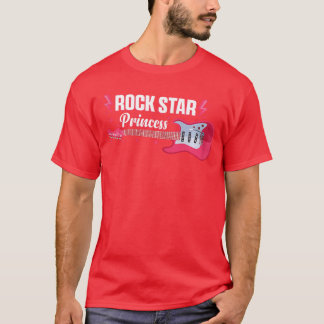 Camiseta Princesa de Rock Star Música de Guitarra Punk Rock