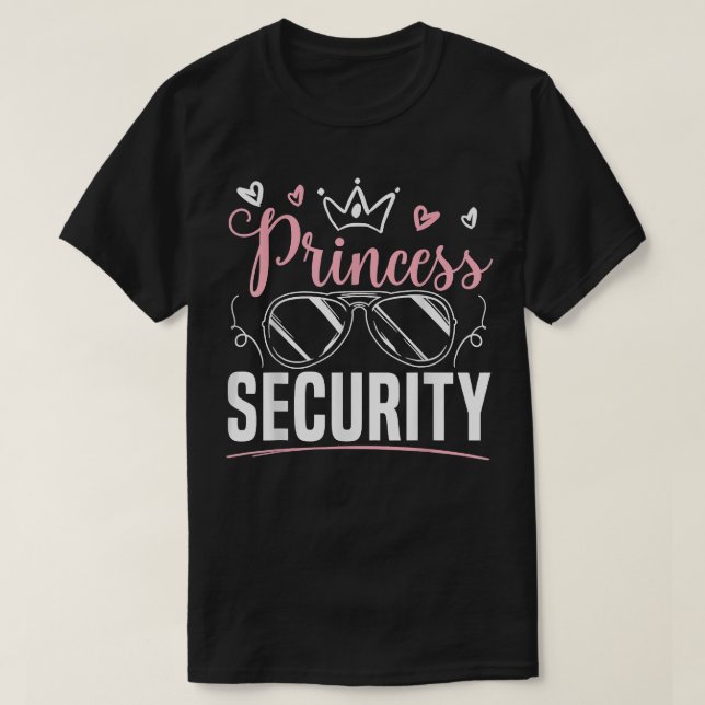 Camiseta Princesa Design de Segurança para uma Equipe Big B (Frente do Design)