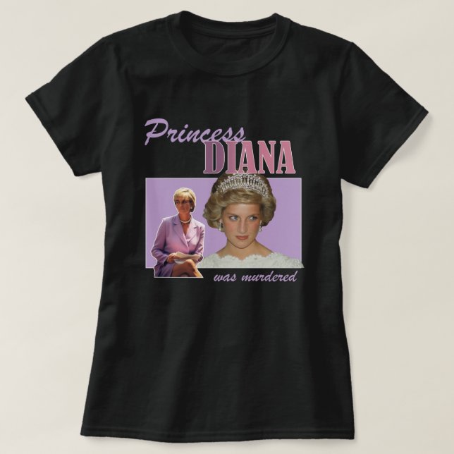Camiseta Princesa Diana foi assassinada (Frente do Design)