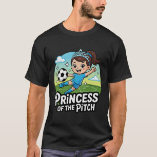 Camiseta Princesa Do Campo Futebol Para Meninas Crianças
