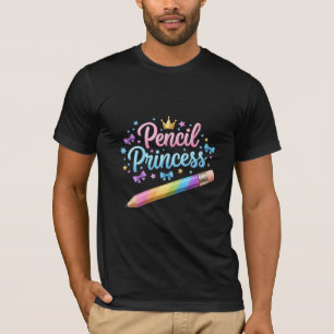 Camiseta Princesa do Lápis Artista Caprichosa do Arco-íris
