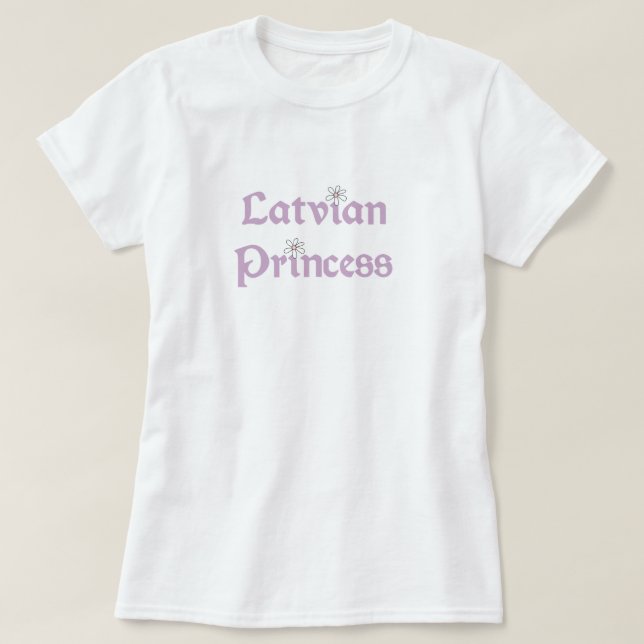 Camiseta Princesa do Latvian das margaridas (Frente do Design)