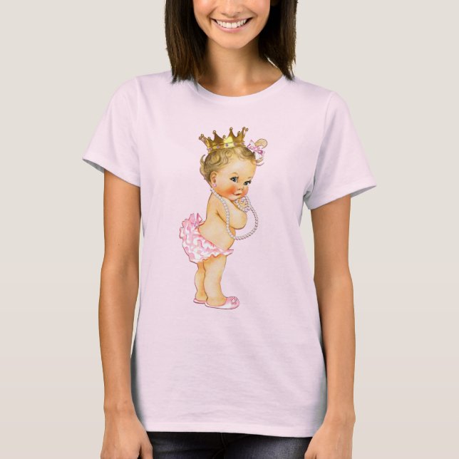 Camiseta Princesa e pérolas do bebê (Frente)
