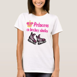 Camiseta Princesa em Skates de hóquei