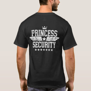 Camiseta Princesa Equipe de Segurança 2 Pai de Aniversário 