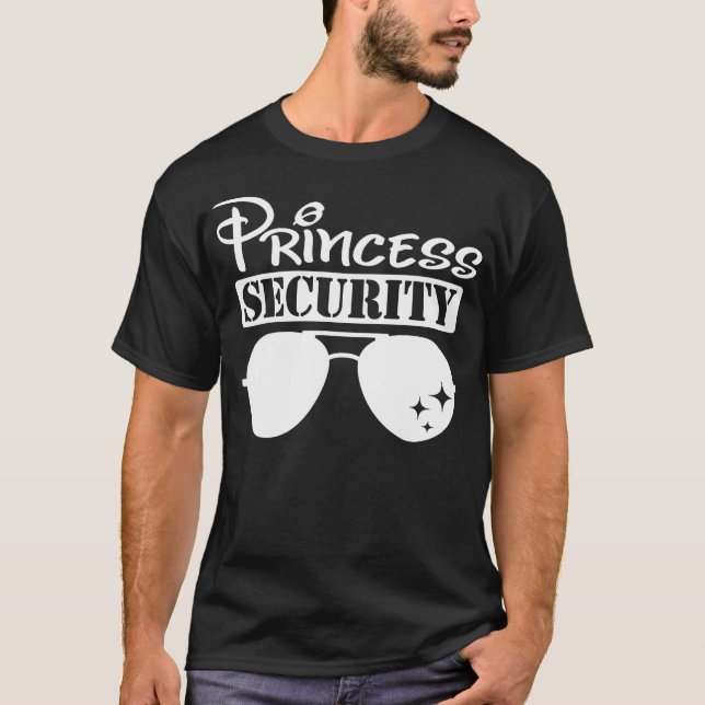 Camiseta Princesa Equipe de Segurança Pai Homens Viagem à F (Frente)