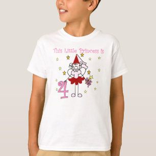 Camiseta Princesa feericamente 4o aniversário