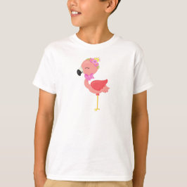 Camiseta Princesa Flamingo, Flores, Flamingo Bonito, Coroa