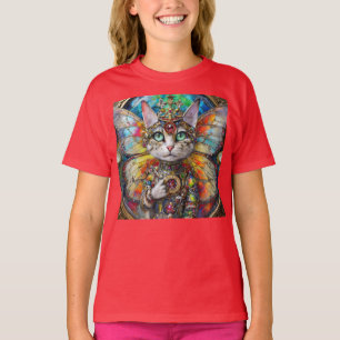 Camiseta Princesa Gatinha do Batalhão da Asa de Borboleta
