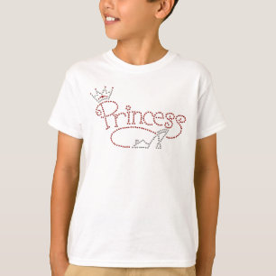 Camiseta Princesa glamoroso Coroa & calçados do salto alto