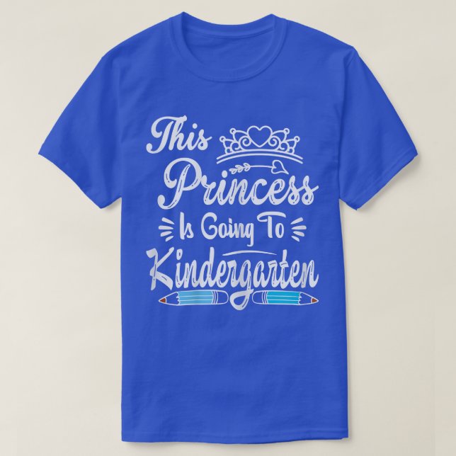 Camiseta Princesa Indo Ao Jardim De Infância Para Meninas D (Frente do Design)