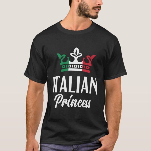 Camiseta Princesa italiana Orud Itália Bandeira italiana (Frente)
