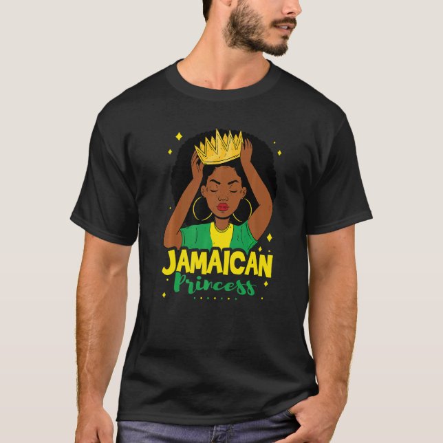 Camiseta Princesa jamaicana com uma coroa (Frente)