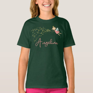 Camiseta Princesa Leiteira Rosa Doce e Estrelas Branca