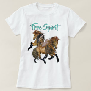 Camiseta Princesa Nativa Americana Livre e Estalhões