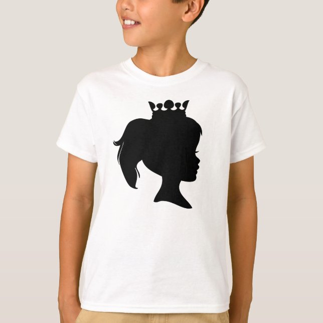 Camiseta Princesa Negra Silhouette (Frente)