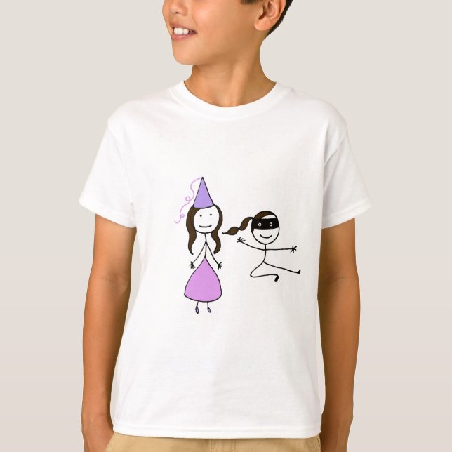 Camiseta Princesa Ninja T (para meninas) (Frente)