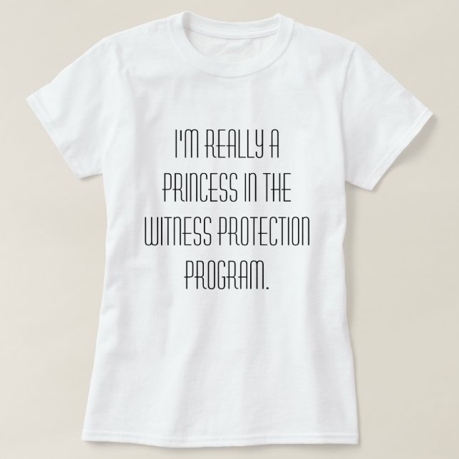 Camiseta Princesa no t-shirt do programa da proteção da (Frente do Design)