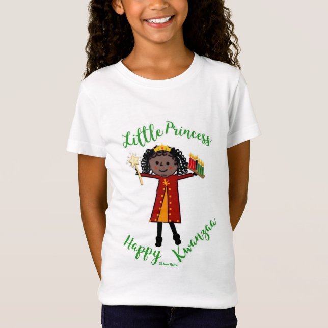 Camiseta Princesa pequena - Kwanzaa feliz (Frente)