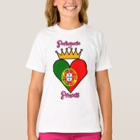 Princesa portuguesa Menina Plissado T-shirt