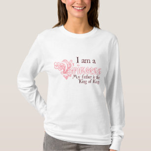Camiseta Princesa rei do T longo da luva dos reis