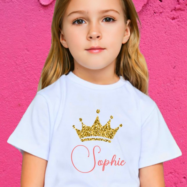 Camiseta Princesa rosa celebrada Real (Criador carregado)