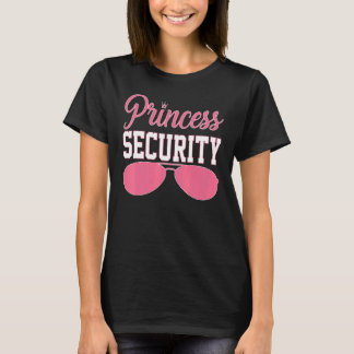 Camiseta Princesa Rosa Segurança Grande Irmão Aniversário S