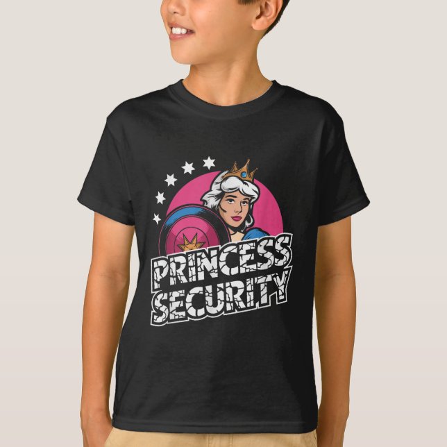 Camiseta Princesa Security Birthday Pai &amp; Mamãe Boys Br (Frente)