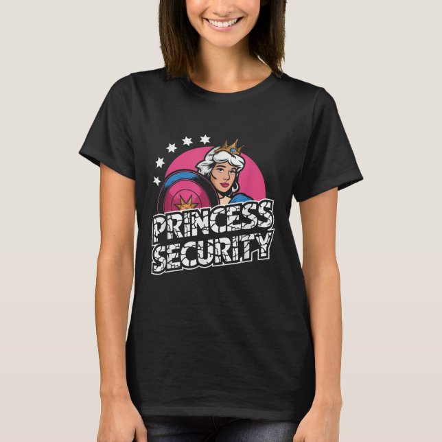 Camiseta Princesa Security Birthday Pai &amp; Mamãe Boys Br (Frente)
