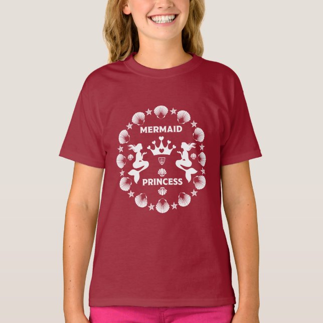 Camiseta Princesa Sereia Menina (Frente)