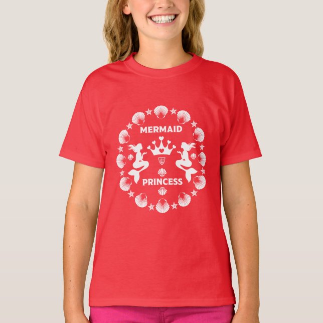 Camiseta Princesa Sereia Menina (Frente)