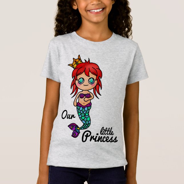 Camiseta Princesa Sereia, Oceano Gato, Amor Para Sempre Bon (Frente)