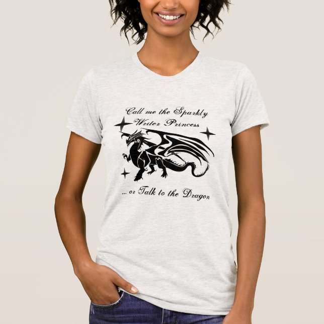 Camiseta Princesa Sparkly T-shirt do escritor (Frente)