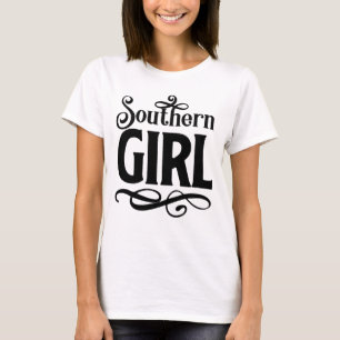 Camiseta Princesa Sulista Sassy Botas de Cowboy Garota Redn