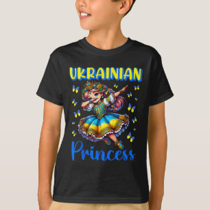 Camiseta Princesa Ucraniana Dab Garota Bandeira Vestido Pat
