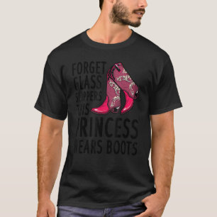 Camiseta Princesa Usa Botas Cowgirl País Ocidental Menina 1