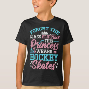Camiseta Princesa Usa Patins de Hóquei Amante de Hóquei no