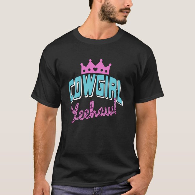 Camiseta Princesa Vaqueira Yeehaw Estilo Rodeio (Frente)