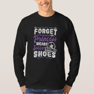 Camiseta Princesa Veste Calçados de futebol Jogadora de fut