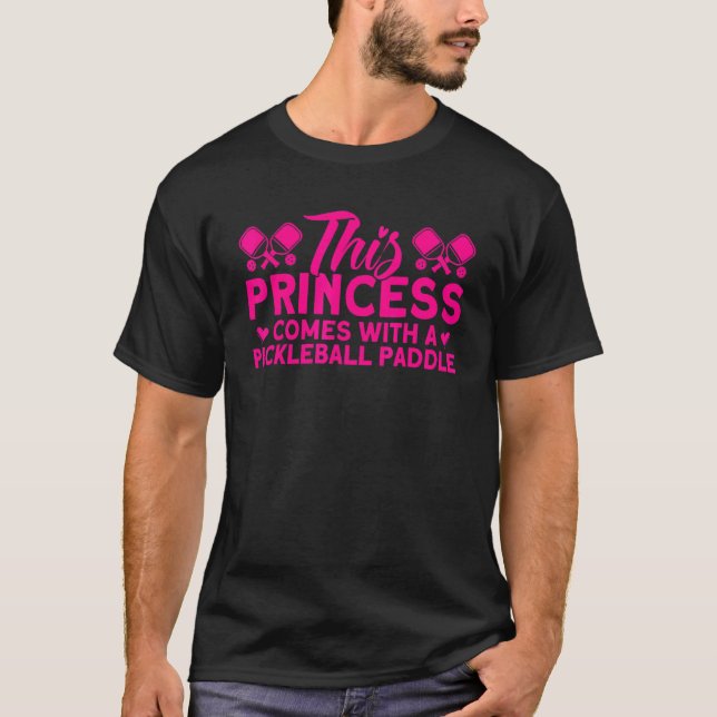 Camiseta Princesa-Vintage-Pickleball com Pickleball (Frente)