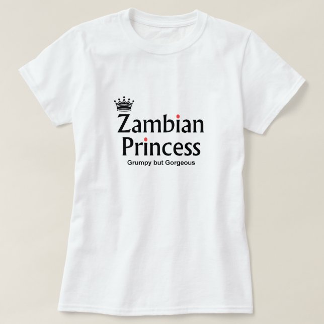Camiseta Princesa zambiana lindo (Frente do Design)