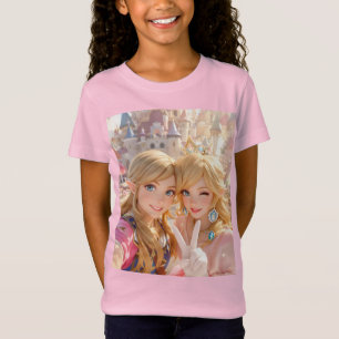 Camiseta "Princesa Zelda & Peach Selfie Sinal de Paz