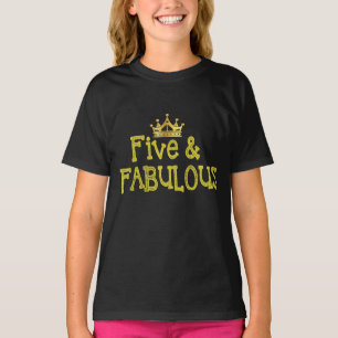 Camiseta Princesas 5 Anos Incrível Aniversário de
