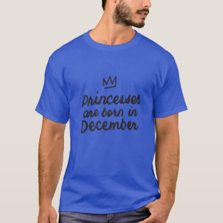 Camiseta Princesas São Nasceres Em Dezembro - Meninas Bonit