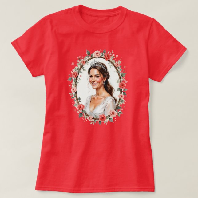 Camiseta Princess Catherine of England, Princess of Wales (Frente do Design)