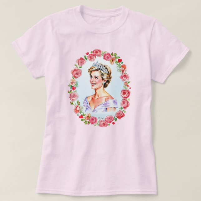 Camiseta Princess Diana of England, Princess of Wales (Frente do Design)