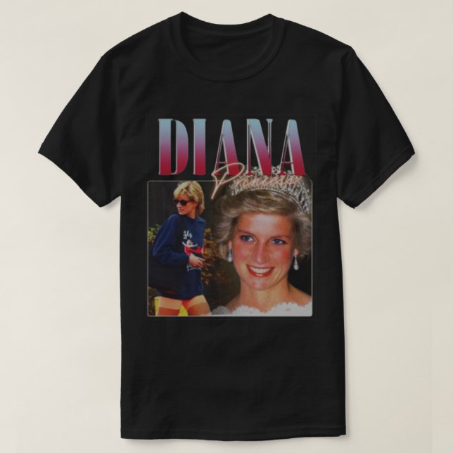 Camiseta PRINCESS DIANA Rap Hip Hop Princess Diana 90s Ret (Frente do Design)