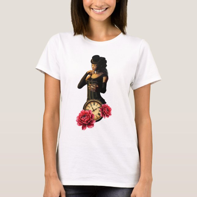 Camiseta Princess of the Clocks – Keeper of Moonlit Hours.  (Frente)